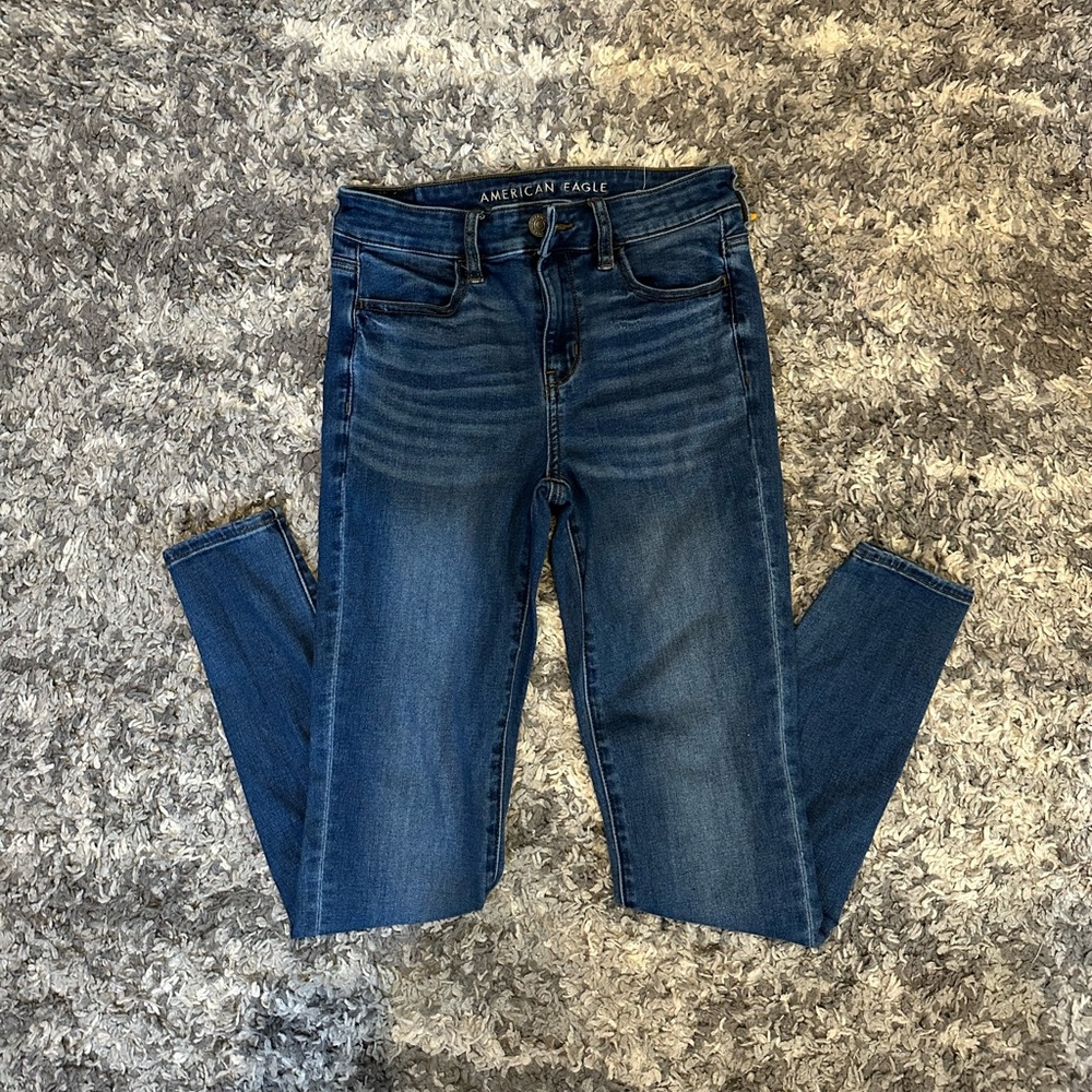 American Eagle Hi-Rise Jegging Dark Washed